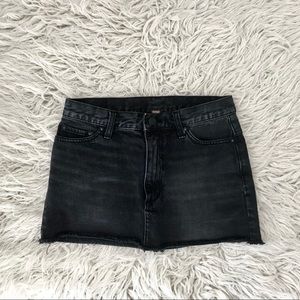 Black free people jean skirt size 0